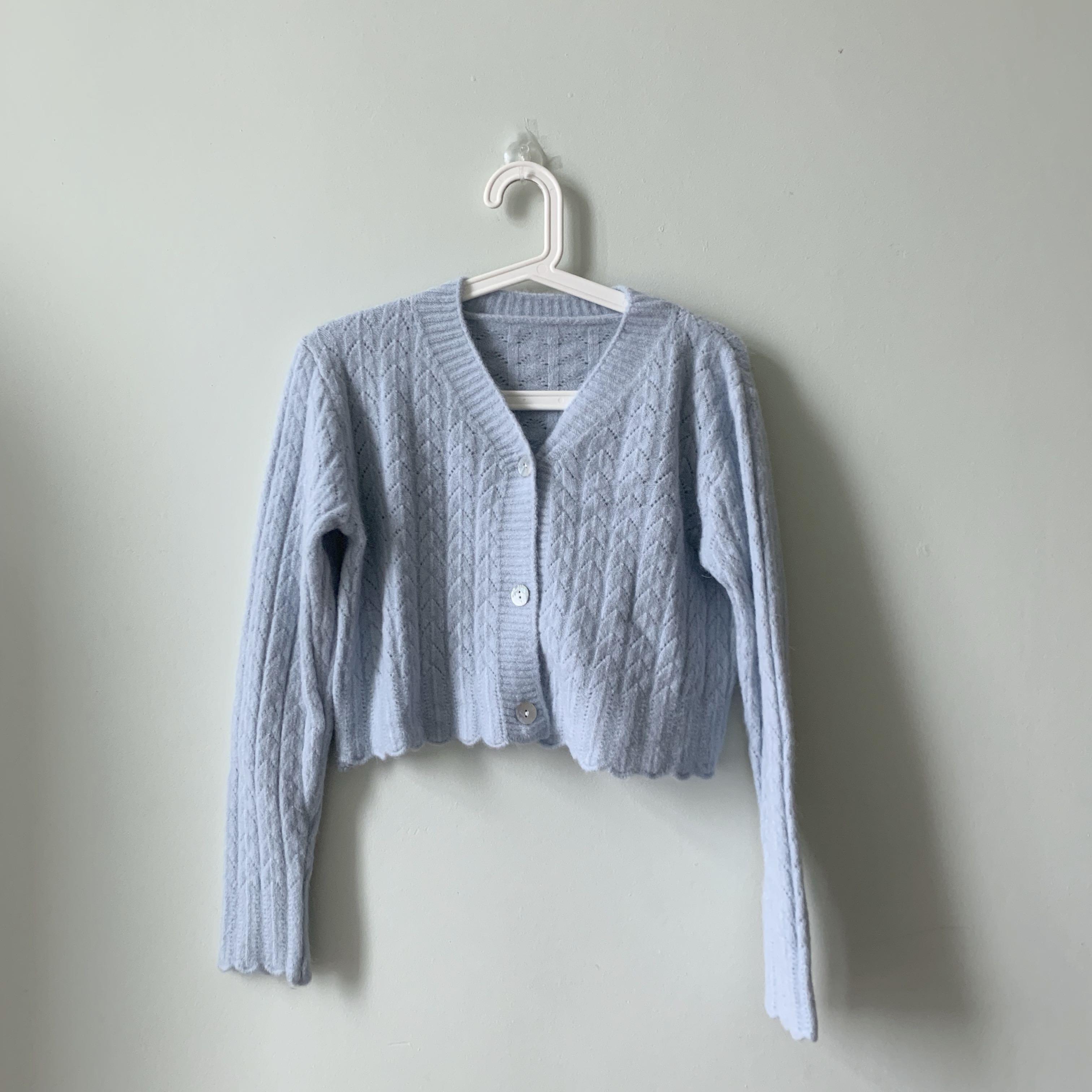 baby blue cardigan womens