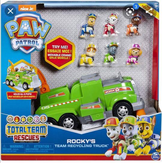 paw patrol rocky recycling truck