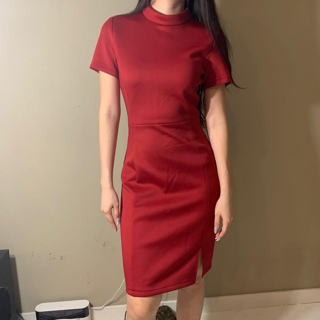 zalora red dress