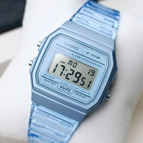 Casio F 91WS Casio Classic collections digital transparent youth