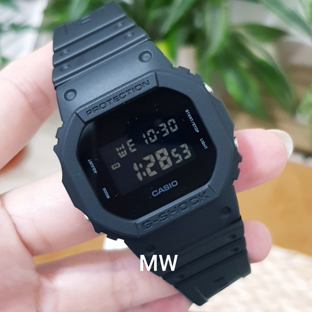 G shock dw 5600 black outlet