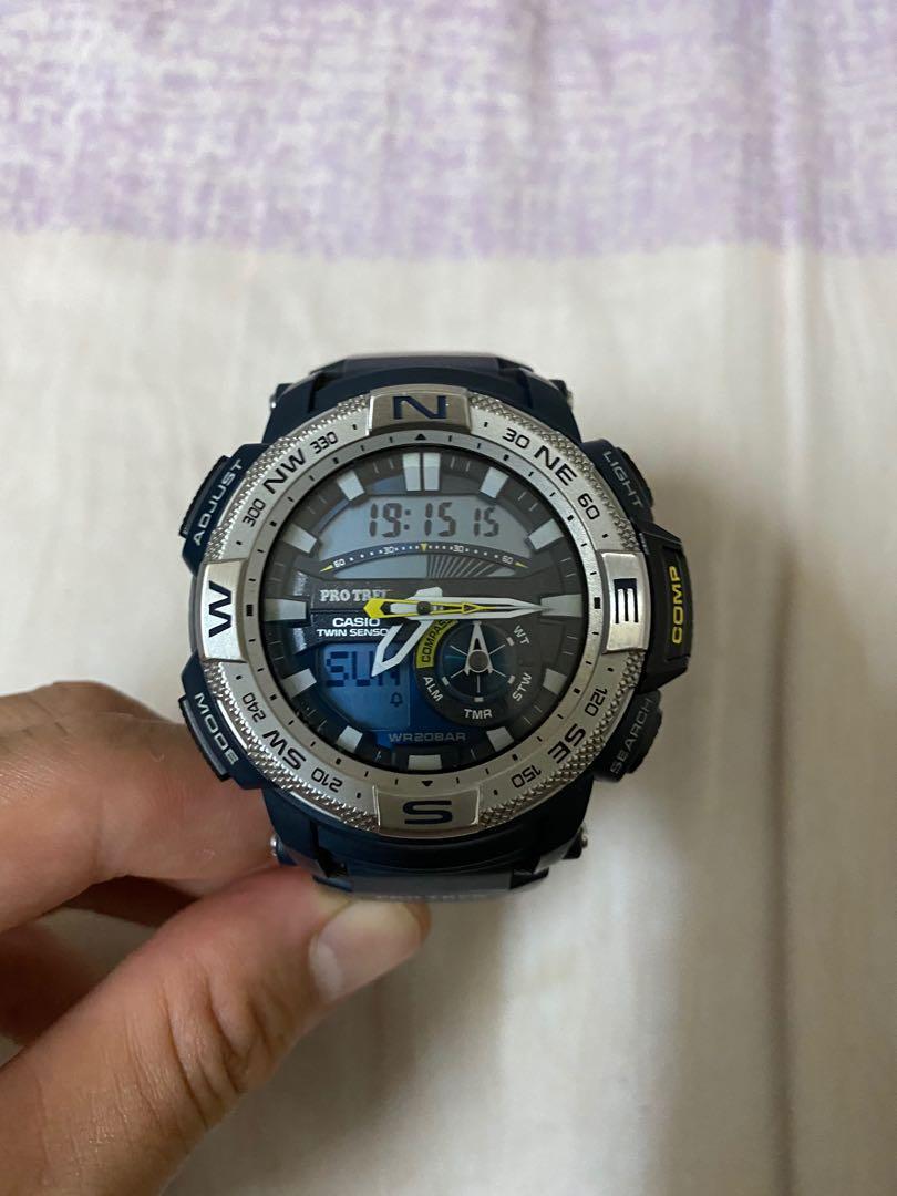 CASIO PRO TREK PRG-280 ( 100% REAL\u0026WORK, 85% NEW ), 名牌, 手錶- Carousell