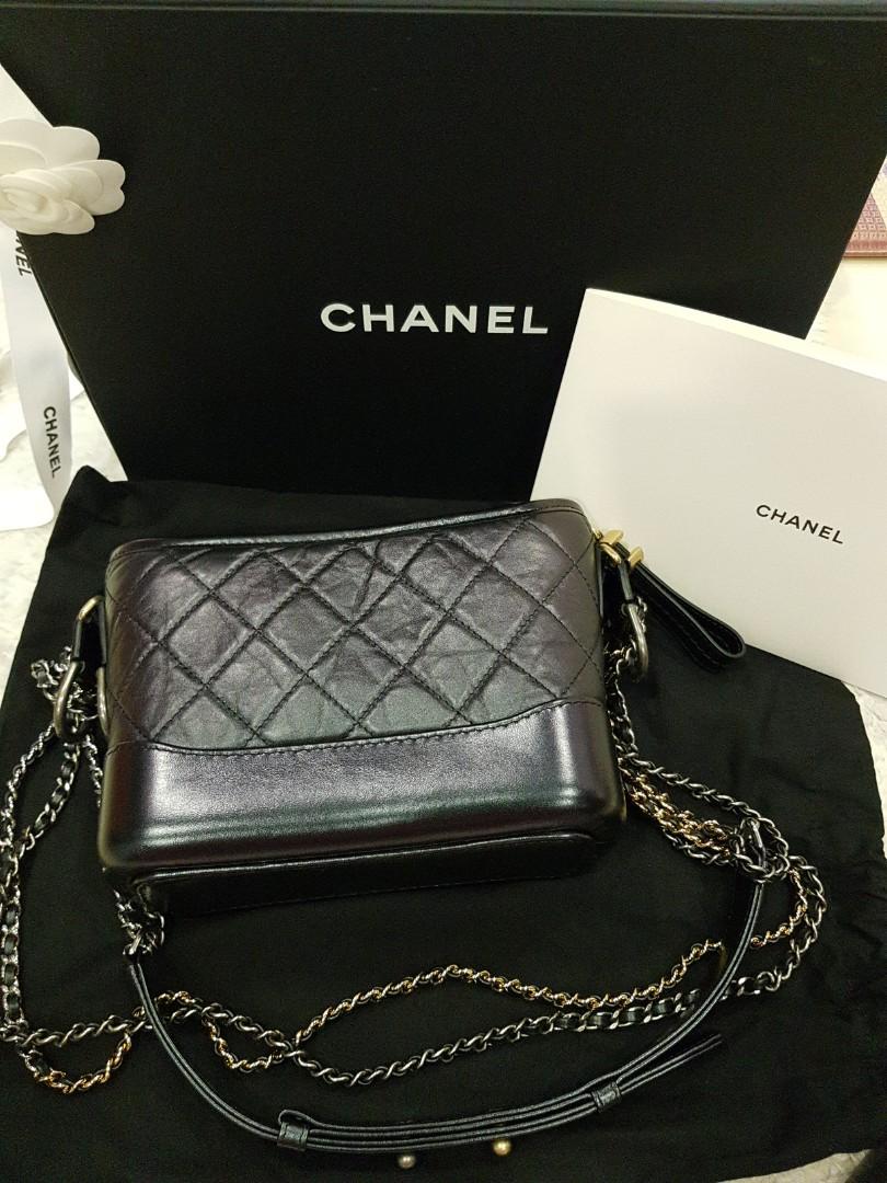 Chanel gabrielle small in iridescent black