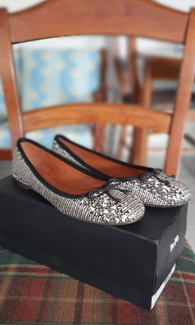 RUSH SALE COACH LOLA BALLET in Snakeskin Black and White