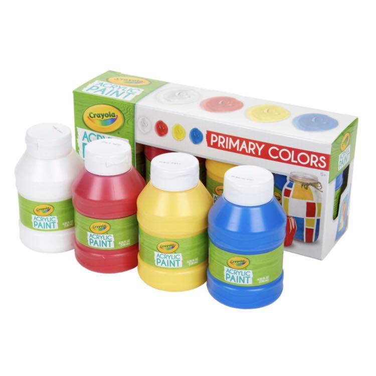 Crayola Acrylic Paint Set (Primary Colors), Hobbies & Toys, Books