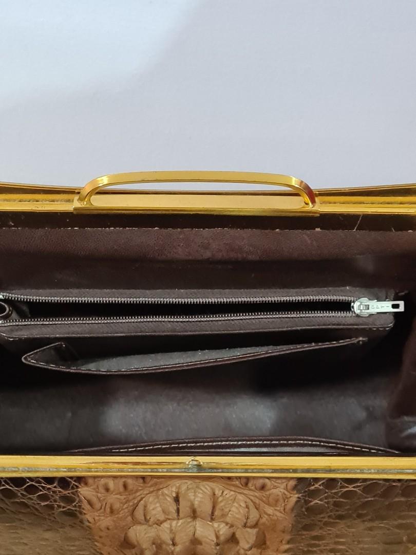 Custome Made Vintage Genuine Crocodile Leather Handbag Women s