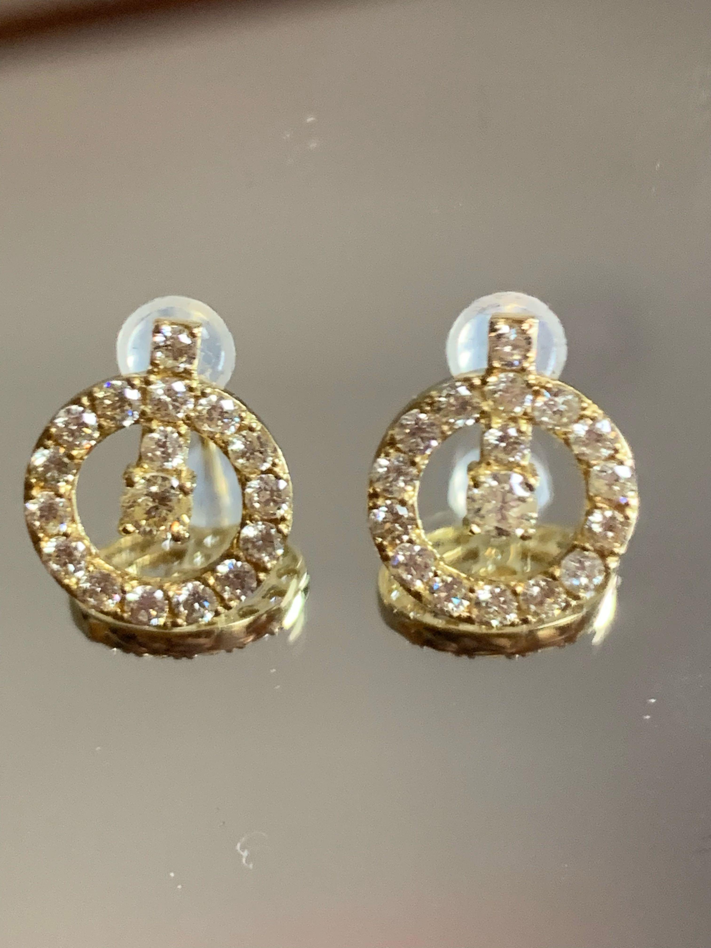 yellow gold earring