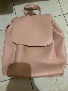 Faux Leather Blush Pink Backpack