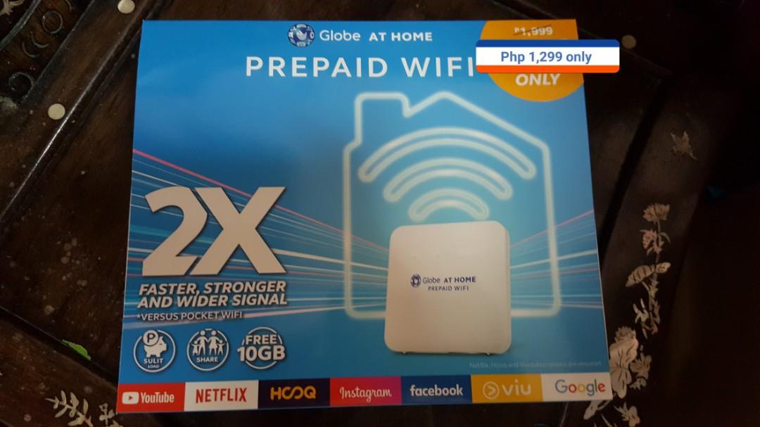 globe home wifi (Category: Networking) located in Cebu City. Submitted by monsterheart (Listing ID 1037874295, Image 1). Description: 1999 before now 1299 only with free 10gb :).