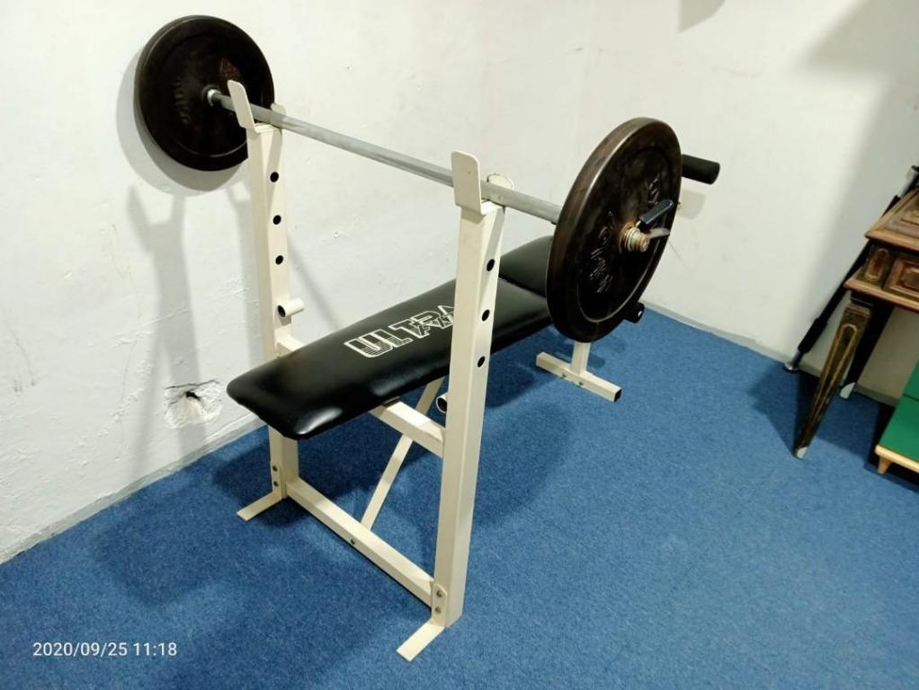 weight lifting bench and weights for sale