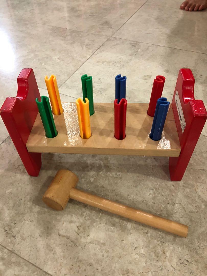 Hammer toy knock ikea wooden children toddlers educational, Babies