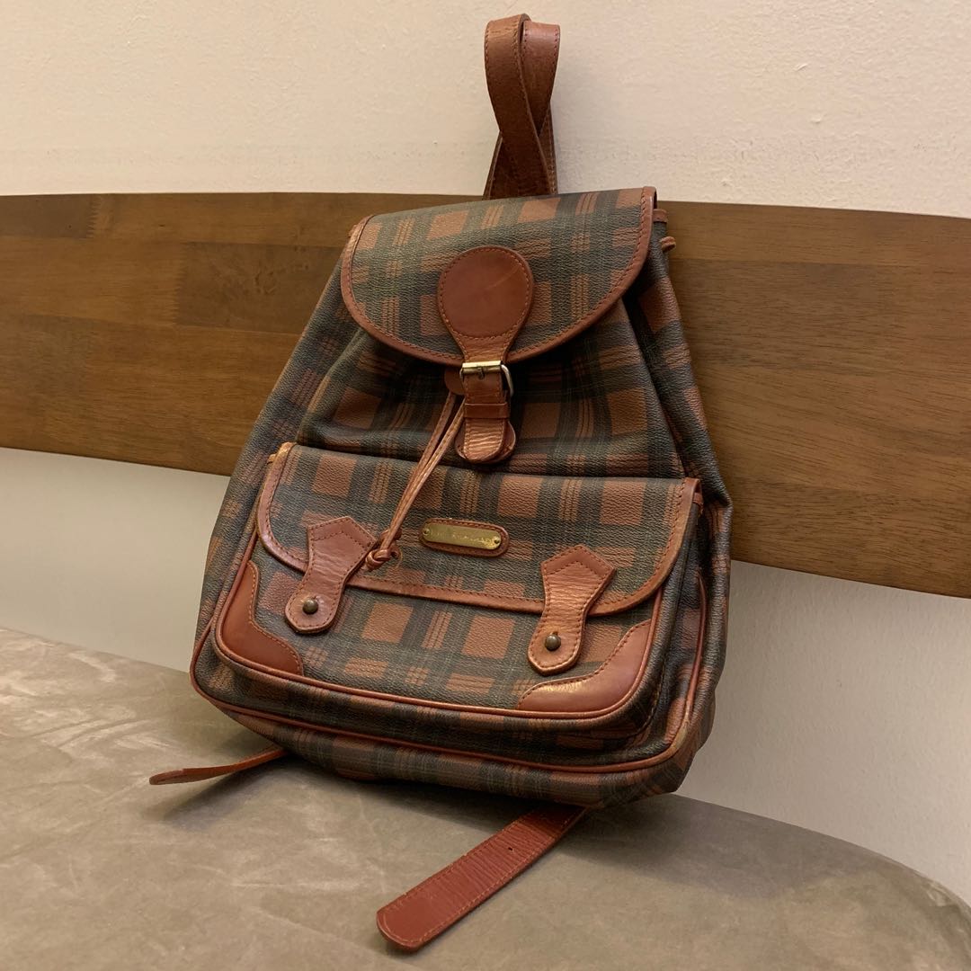 Imported Vintage Polo Ralph Lauren Plaid Leather Classic