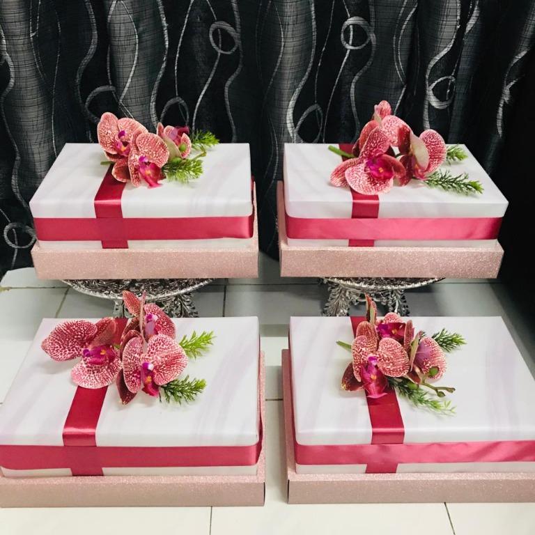 Jual 4 Kotak Hantaran Hidden Dulang Hantaran Design Craft Craft Supplies Tools On Carousell