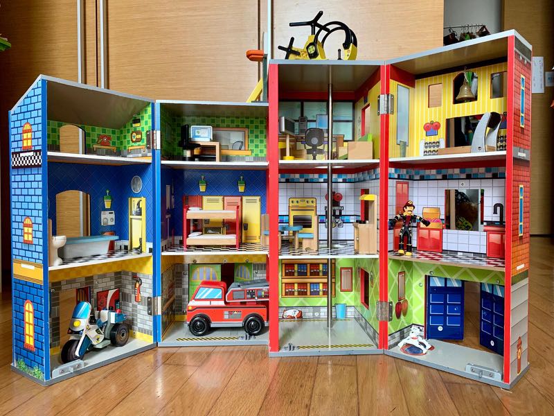 Fire shop station dollhouse