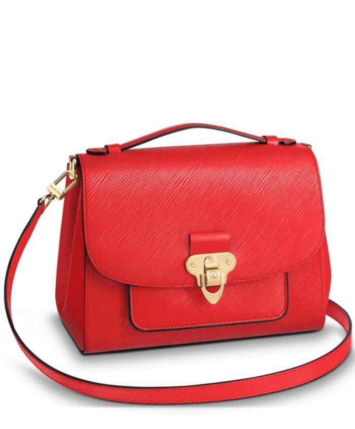 Louis Vuitton Boccador Epi Cherry Leather Bag