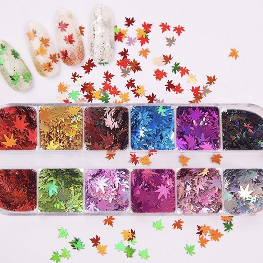 Maple Leaf Sequin (Category: Hands & Nails) located in Singapore. Submitted by SymphonyNails (Listing ID 1037951633, Image 1). Description: .