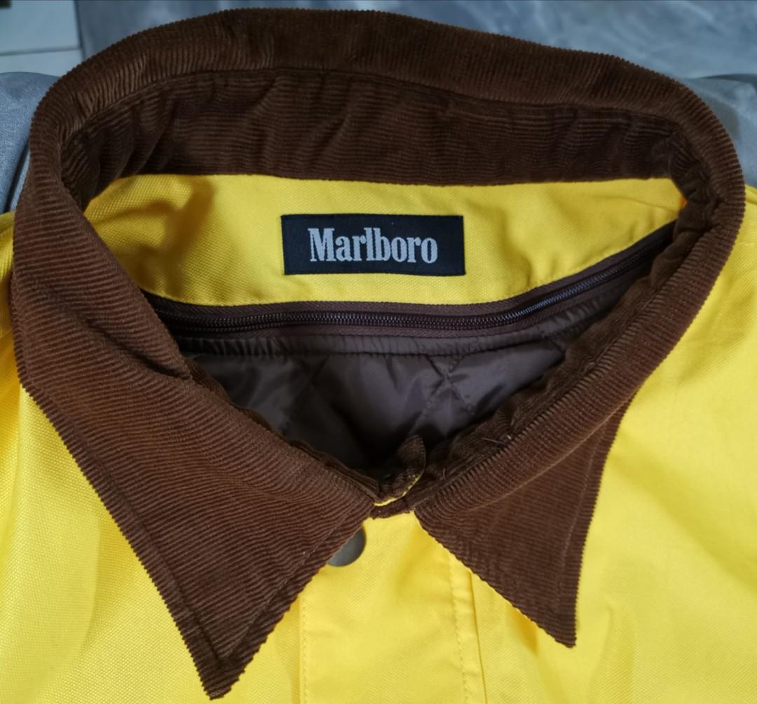 Marlboro Unlimited Yellow Outdoor Rain Jacket Coat Men s Fashion Coats Jackets and Outerwear on Carousell