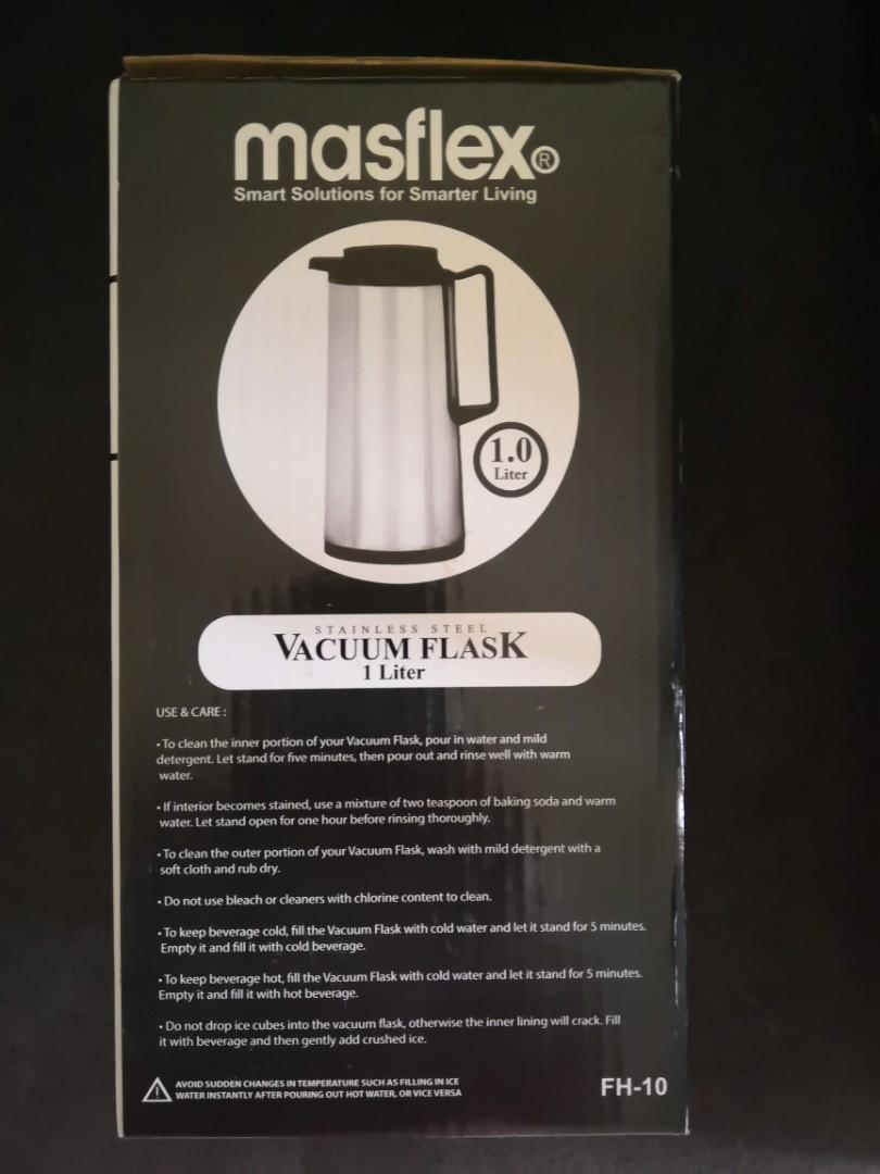 Masflex Stainless Vacuum Flask 1L (Category: Water Purifiers & Dispensers) located in Quezon City. Submitted by lovedbyhershey (Listing ID 1037912581, Image 2). Description: Brand New Masflex Stainless Vacuum Flask 1L - with box, never used MOP:BDO/BPI/LBC/Cebuana/Palawan Buyer pays shipping fee.