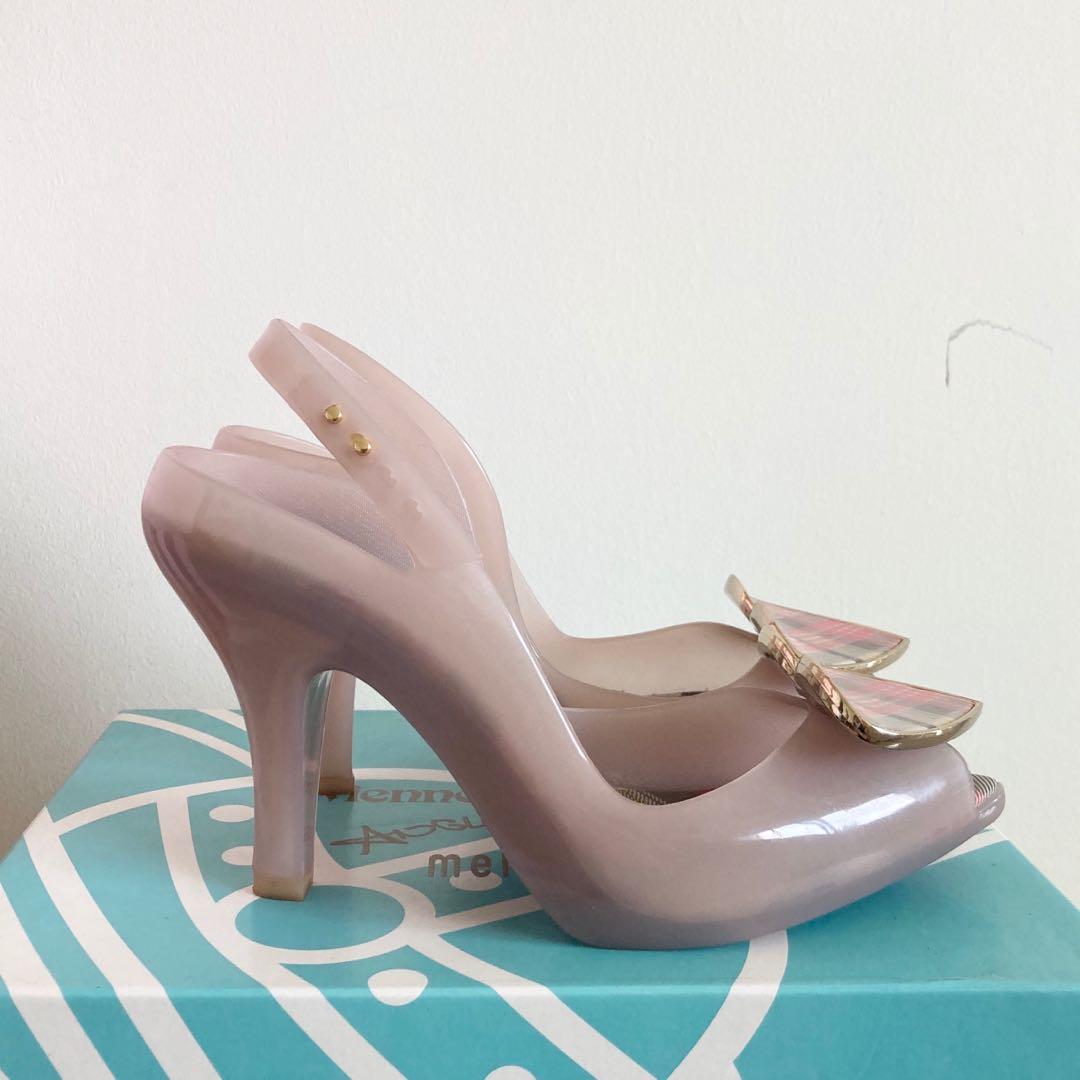 Melissa X Vivienne Westwood Greyish Pink Heels Size 40