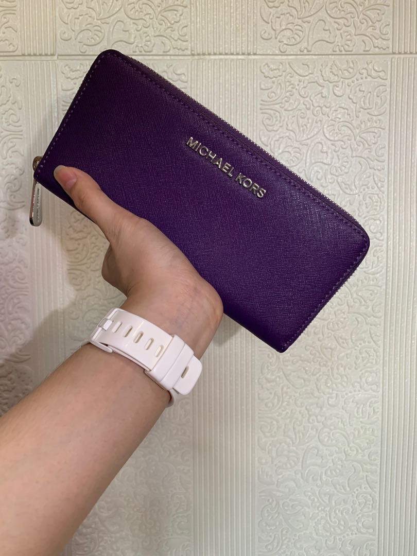 MK Never Used Purple Long Wallet Women s Fashion Bags Wallets