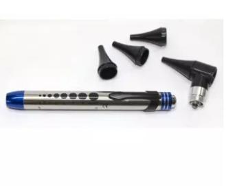 MTI LED Penlight with Otoscope (Item Code 443) (Category: Visual & Hearing Aids) located in Marikina City. Submitted by skowshop (Listing ID 1038039130, Image 3). Description: About this item: Optic Fiver Illumination provides homogenous and reflex free illumination of ear canal and tympanum Pupil Dilation gauge on the side to give accurate diagnosis Ergonomic design for the handle enables good match between hand and handle Chrome plated handle w
