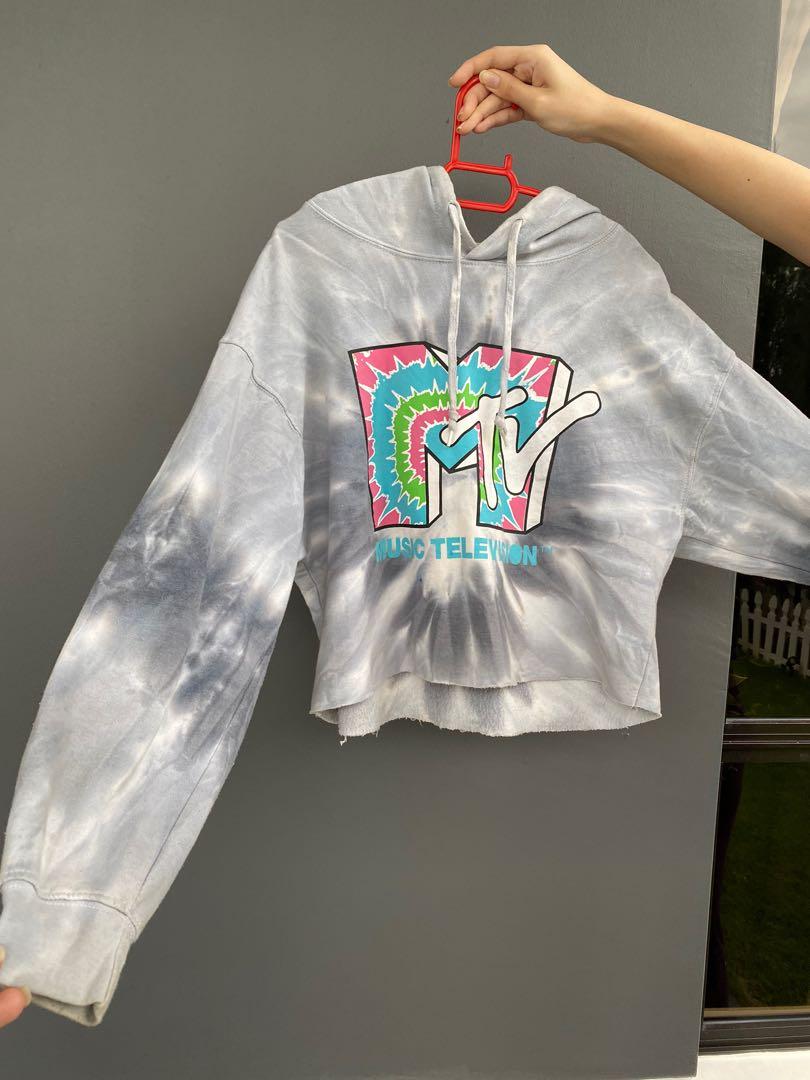 mtv crop top hoodie