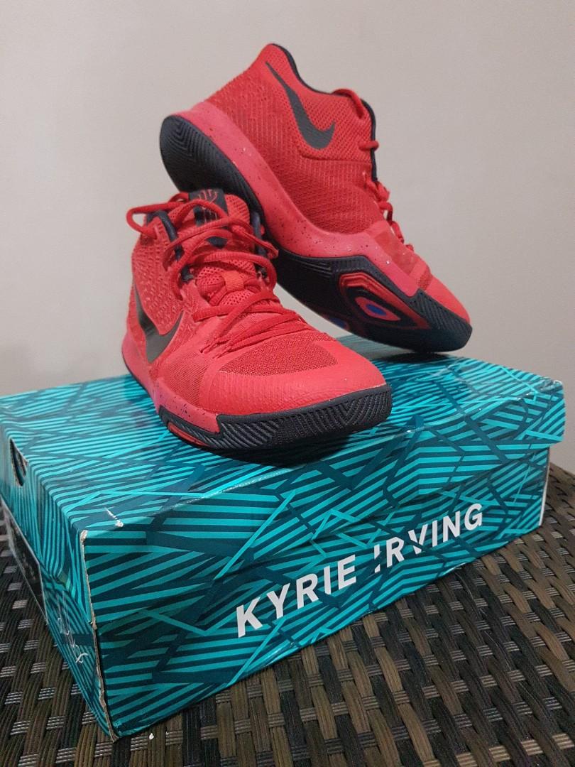 Nike Kyrie 3 Red - Kids, Men's Fashion 
