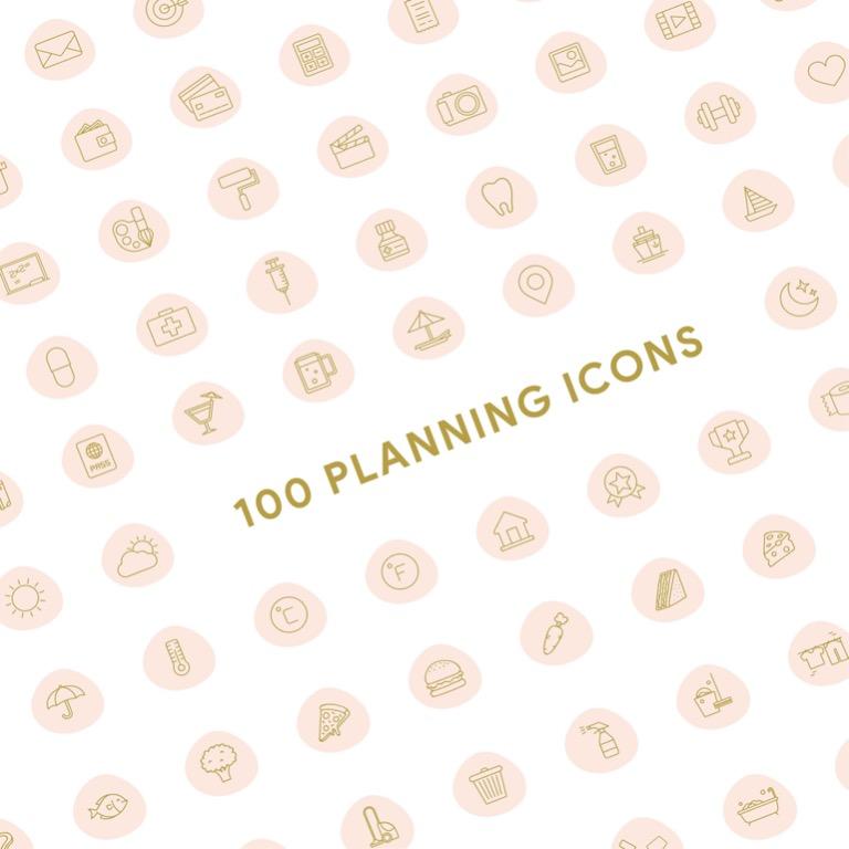 Pink Floral Digital Stickers Pink Gold Flower Sticky Notes Label Washi Tape Cute Icon Stickers For Digital Planner Goodnotes Stickers Design Craft Others On Carousell