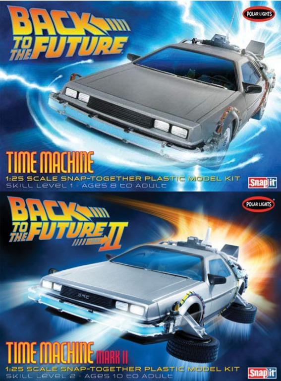Polar Lights Back to The Future Delorean Time Machine Car Vehicle Amt