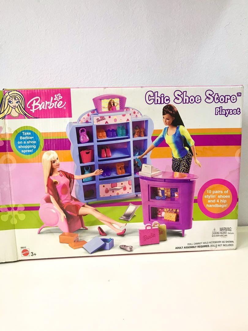 Rare Original Barbie Chic Shoe Store Playset