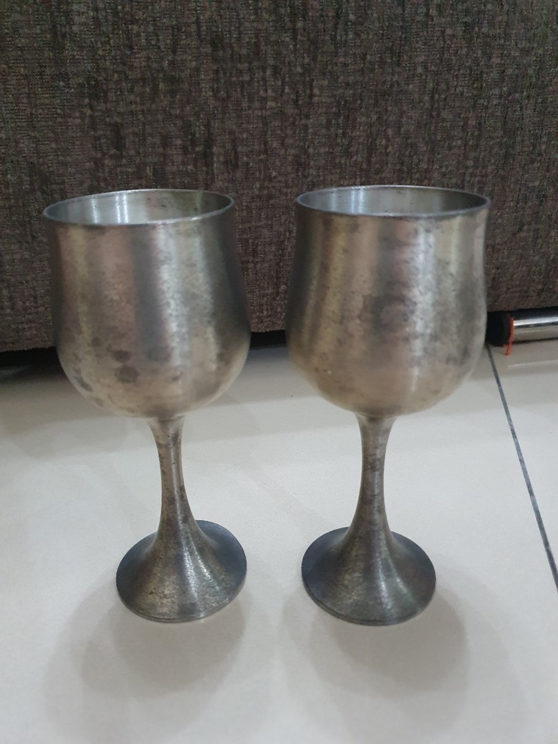 Royal Selangor Pewter Goblet Set Of 2 Antiques Vintage Collectibles On Carousell