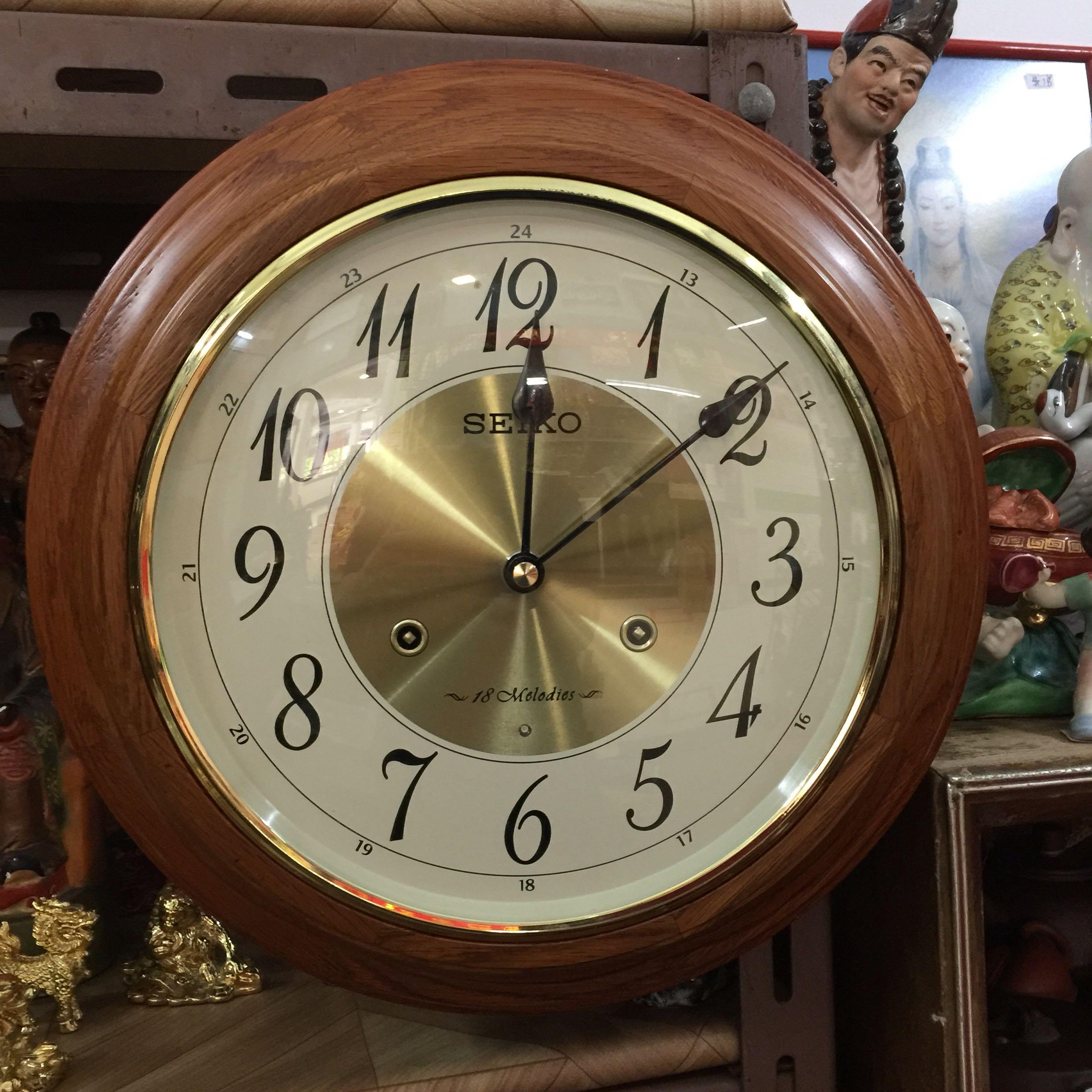 Seiko 18 melodies cheap wall clock
