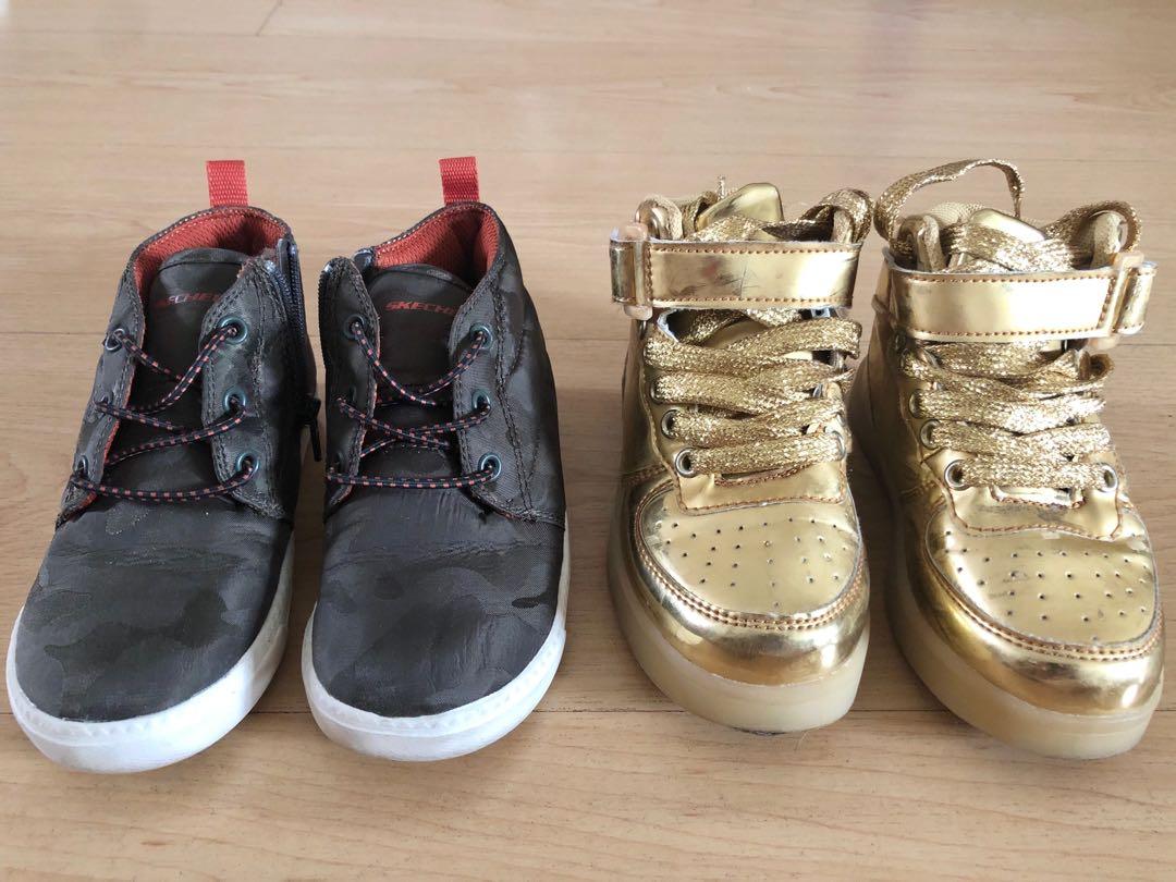 skechers gold sneakers
