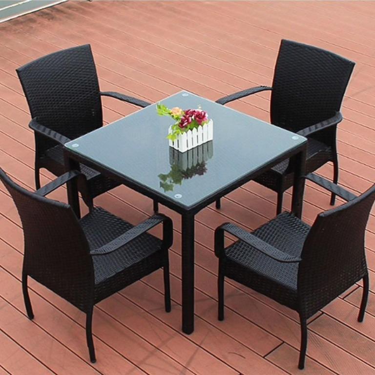 Square Table Outdoor Table Rattan Furniture Tables Chairs On Carousell