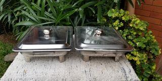 Stainless food tray with cover bundle of 2: Php 250