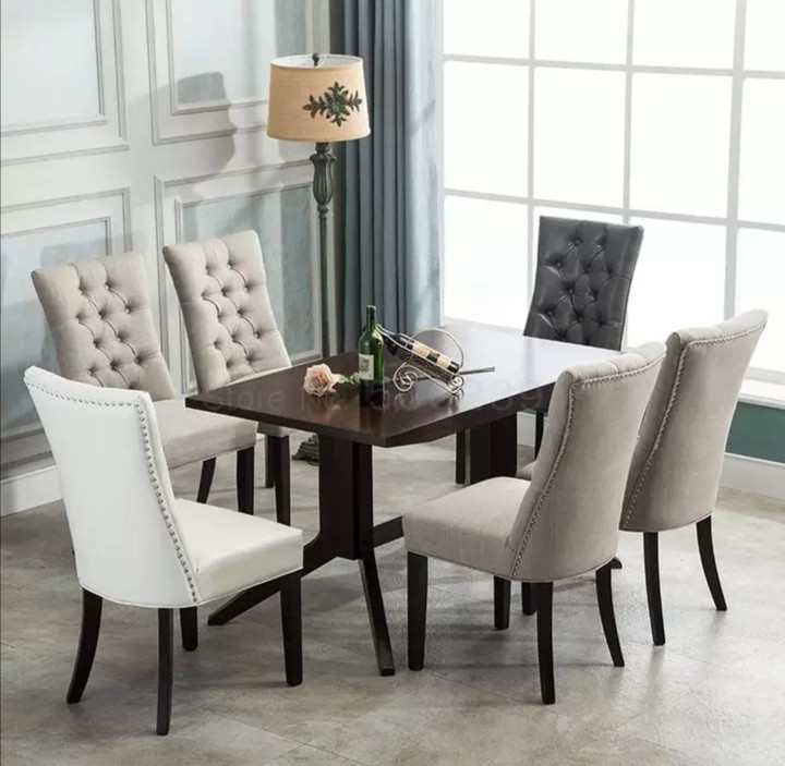Taylor B Crate Barrel Like Tufted High, Crate Barrel Dining Room Chairs