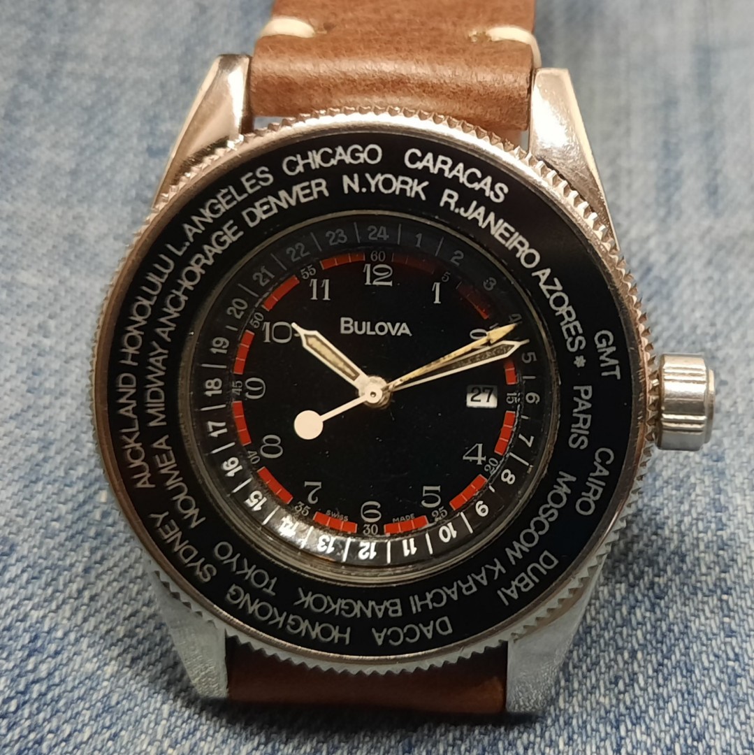 Vintage Bulova Timemaster GMT Ref.13021 Swiss Made Quartz Men s