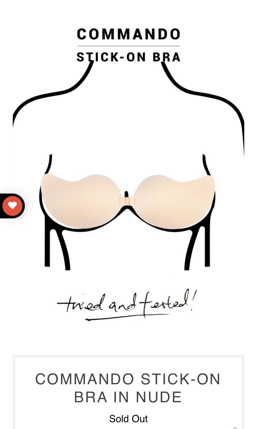 YHF Commando Stick-on Bra in Nude, Women's Fashion, New