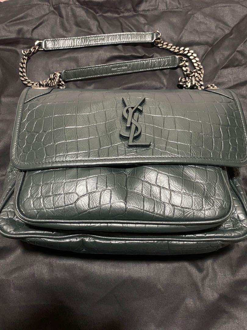 YSL Niki Medium in Crocodile Embossed Leather Luxury Bags