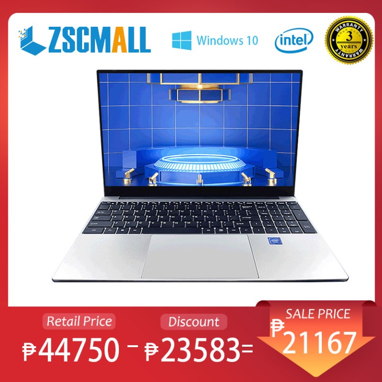 Zscmall Intel Core I7 I5 Free Gifts 3 Years Warranty 2020 Brand New Laptop Windows 10 Ram8g Ssd128g 1t 15 6 Inch Narrow Frame Metal Silver Backlit Keyboard Game Book Student Office Business Electronics