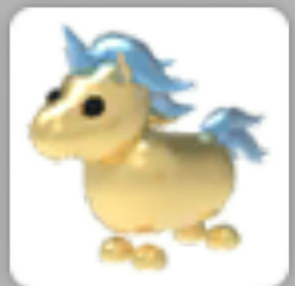 Adopt me gold unicorn, Video Gaming, Gaming Accessories, Game Gift