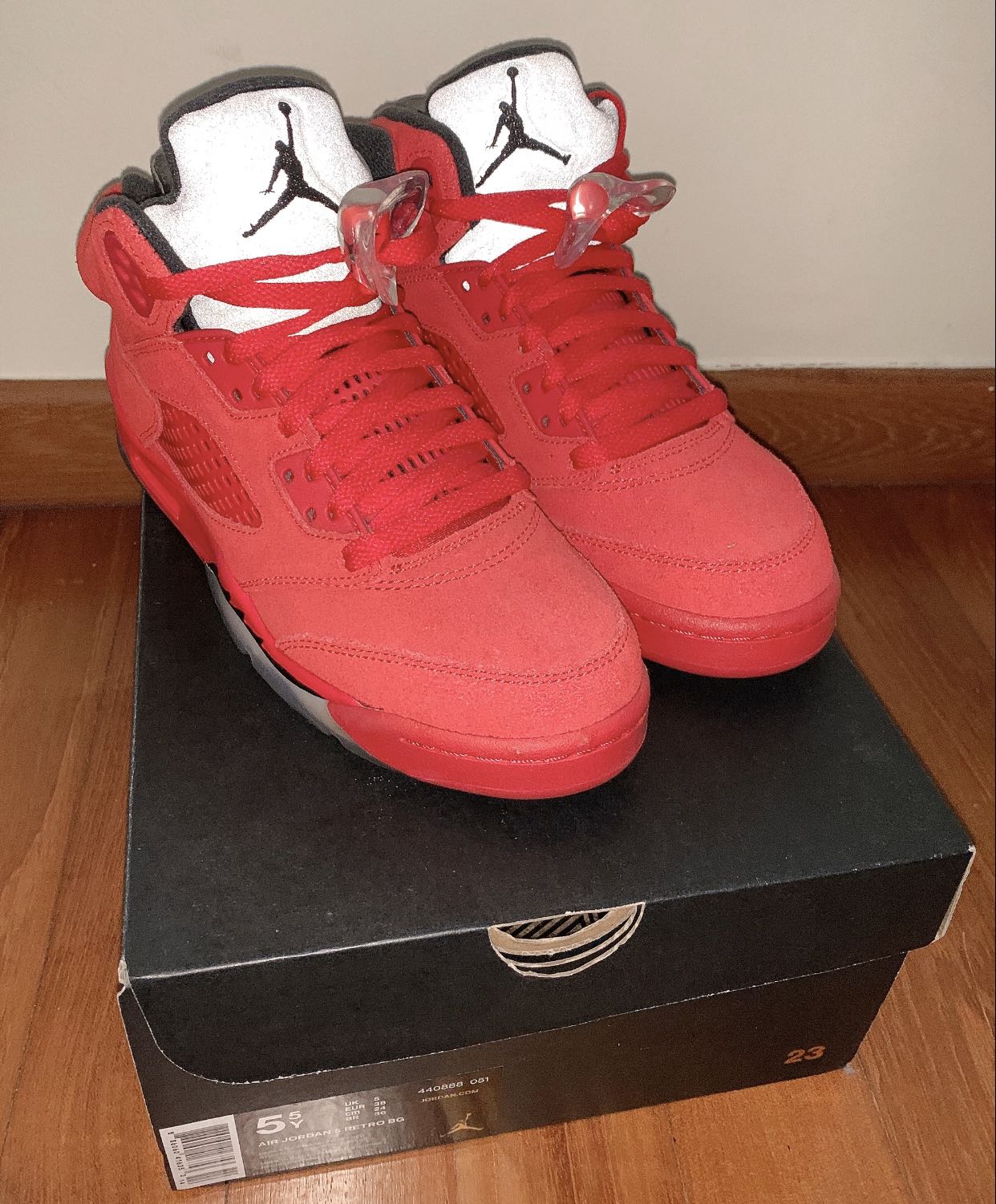 jordan 5 red suede size 9
