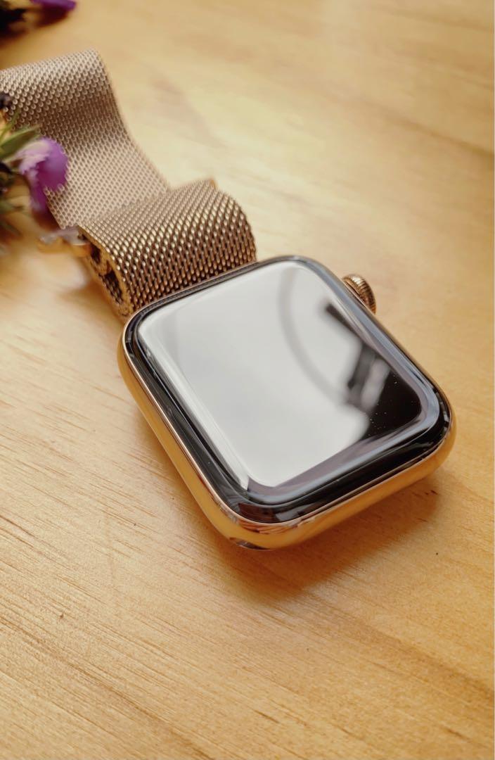 Apple Watch Series 5 40mm Gold Stainless Steel Milanese Ecg Electronics Others On Carousell