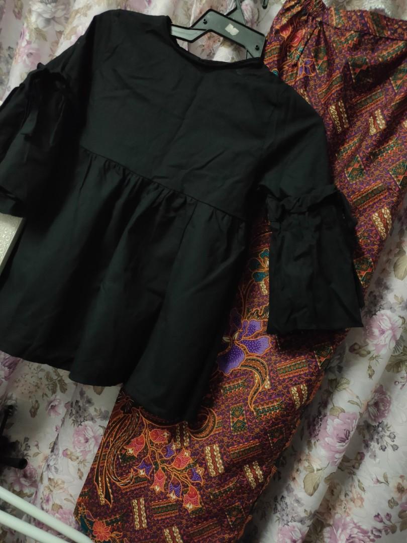 Baju Kurung Kain Batik Muslimah Fashion Two Piece On Carousell