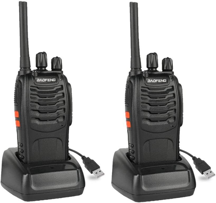 BAOFENG BF-88A Walkie Talkie with Earpiece (Upgrade Version BF-888S) FRS  Rechargeable Two Way Radio VOX with USB Charging LED Flashlight, Pack,  Mobile Phones  Gadgets, Walkie-Talkie on Carousell