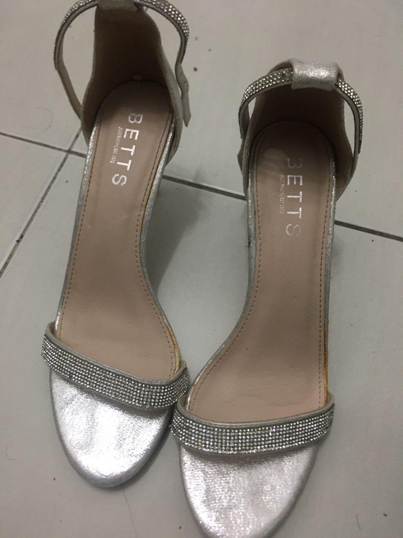 betts silver heels