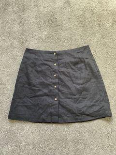Black Button up skirt