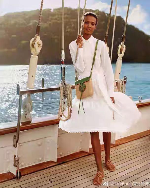 BN Authentic Tory Burch Belted Scalloped Shirt Dress