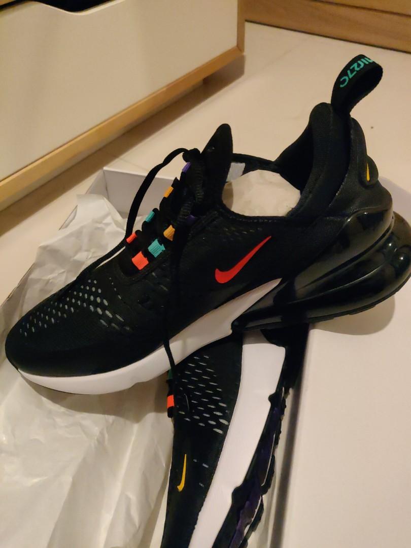 BNIB Nike Air Max 270 Trainers Black Flash Crimson University Gold Men s Fashion Footwear Sneakers on Carousell