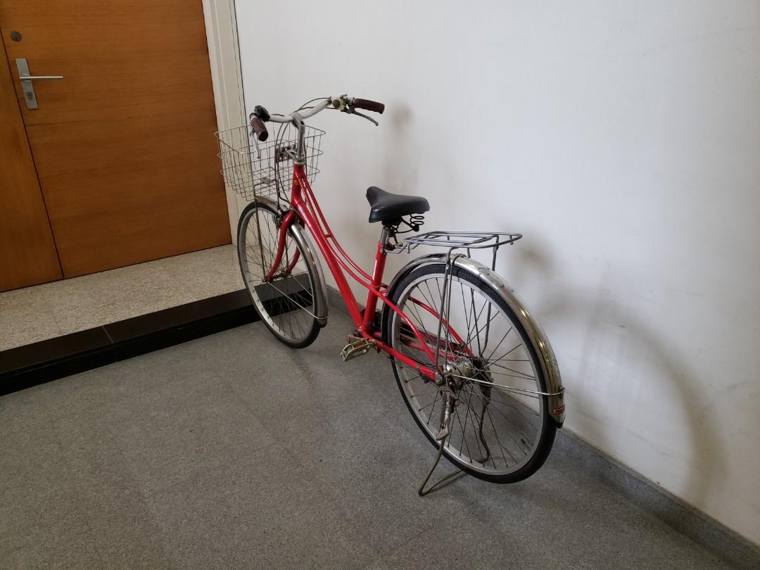 Casual City Bike 3 speed Bridgestone Basket and Rack Kickstand